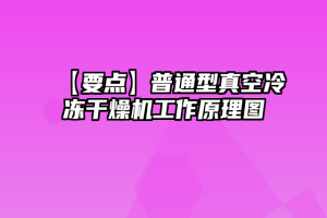 【要点】普通型真空冷冻干燥机工作原理图