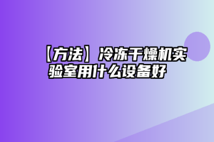 【方法】冷冻干燥机实验室用什么设备好