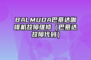 BALMUDA巴慕达咖啡机故障维修（巴慕达故障代码）