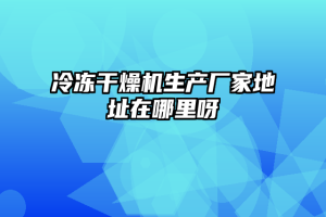 冷冻干燥机生产厂家地址在哪里呀