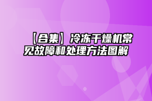 【合集】冷冻干燥机常见故障和处理方法图解