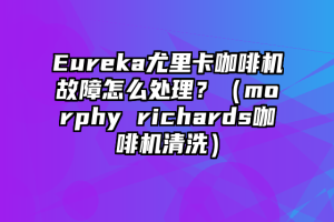 Eureka尤里卡咖啡机故障怎么处理？（morphy richards咖啡机清洗）