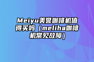 Meiyu美誉咖啡机值得买吗（meliha咖啡机常见故障）