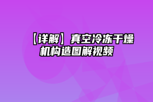 【详解】真空冷冻干燥机构造图解视频