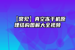 【常见】真空冻干机原理结构图解大全视频