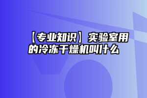 【专业知识】实验室用的冷冻干燥机叫什么