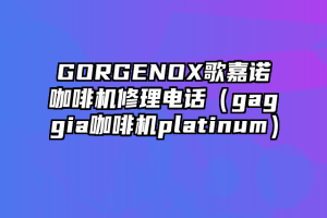 GORGENOX歌嘉诺咖啡机修理电话（gaggia咖啡机platinum）