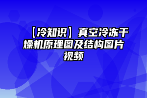 【冷知识】真空冷冻干燥机原理图及结构图片视频