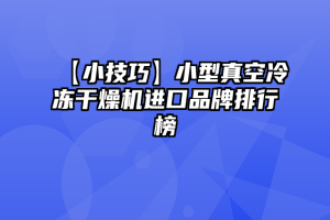 【小技巧】小型真空冷冻干燥机进口品牌排行榜